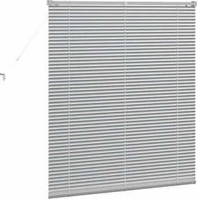 vidaXL Βενετσιάνικες Ρόδες Ασημί 130 x 110 εκ Αλουμίνιο