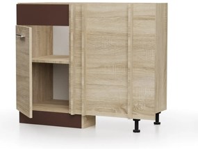 Alina Κάτω Ντουλάπι Γωνίας 100x44.5x85εκ Sonoma-Mocca