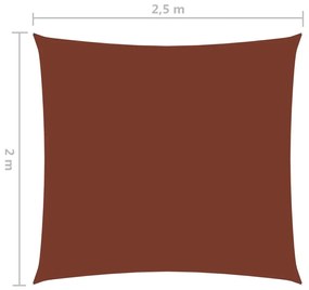 Πανί Σκίασης Ορθογώνιο Τερακότα 2 x 2,5 μ. από Ύφασμα Oxford - Καφέ