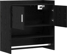vidaXL Ράφι Τοίχου Επιτοίχιο Μαύρη Δρυς 80 x 36 x 80 εκ