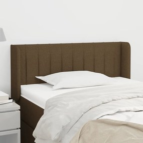 vidaXL Κεφαλάρι με Πτερύγια Σκούρο Καφέ 103x16x78/88 εκ. Υφασμάτινο