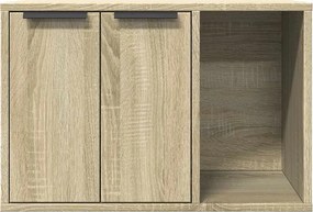 vidaXL Τουαλέτα Γάτας Περίφραξη Sonoma Δρυς 60x40x40εκ Επεξεργασμ Ξύλο