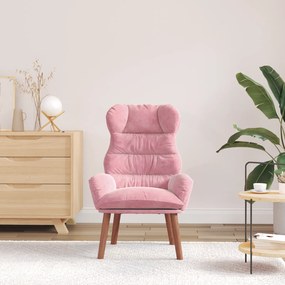 vidaXL Polythrona Relaxation Ροζ Βελούδο