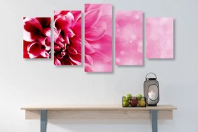 Εικόνα 5 τμημάτων ροζ λουλούδι - 200x100