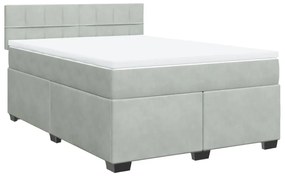 ΚΡΕΒΑΤΙ BOXSPRING ΜΕ ΣΤΡΩΜΑ ΑΝΟΙΧΤΟ ΓΚΡΙ 140X200 ΕΚ. ΒΕΛΟΥΔΙΝΟ 3288630