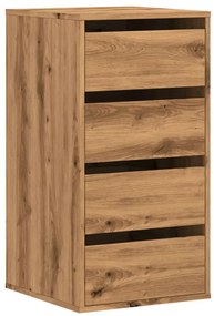 vidaXL Συρταριέρα Γωνιακή Αρτισιανή Δρυς 40x41x76 εκ. Επεξεργ. Ξύλο