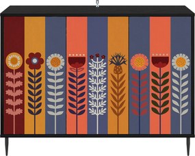 vidaXL Πλαϊνό γραφείο ESSEN Μαύρη Δρυς 102 x 33 x 76 εκ.