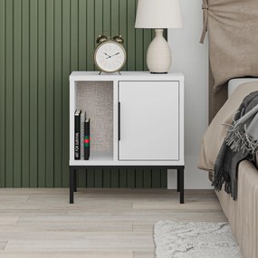 Κομοδίνο Λευκό DUDRO 45x35x50