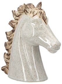 Sculpture Horse Ceramic Beige 19X9X20Cm 19X9X20Cm