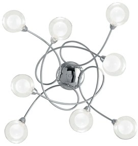 Φωτιστικό Οροφής - Πλαφονιέρα Blog I-BLOG-PL8 8xG9 66x20cm Chrome Luce Ambiente Design Metal, Glass