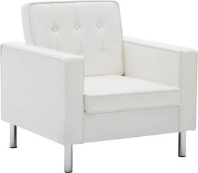 vidaXL Πολυθρόνα Λευκή 75x70x75 εκ. από Συνθετικό Δέρμα