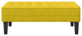 vidaXL Πάγκος Κίτρινος 113x57x39 εκ. Βελούδο