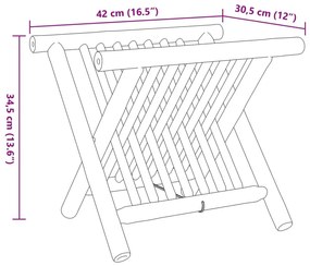 Θήκη Περιοδικών 42 x 30,5 x 34,5 εκ. Μπαμπού - Καφέ