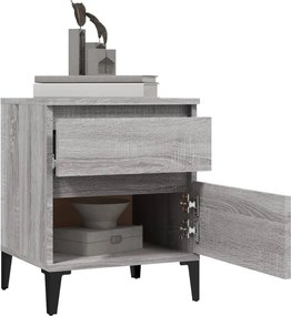 vidaXL Κομοδίνα 2 Τεμ. Γκρι Sonoma 40x35x50 εκ.