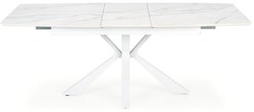 VIVALDI extension table white marble, leg white DIOMMI V-CH-VIVALDI-ST