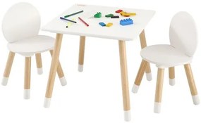 VEVOR Kids Table and 2 Chairs Set, Toddler Table and Chair Set, Children Multi-Activity Table for Art, Craft, Reading, Learning