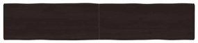 vidaXL Επιφ Τραπεζιού Αν Καφέ 200x40x(2-4)εκ.Ακατέργ. Μασίφ Ξύλο Δρυός