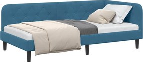 vidaXL Κρεβάτι Γωνίας Μπλε 90 x 200 cm Βελούδο