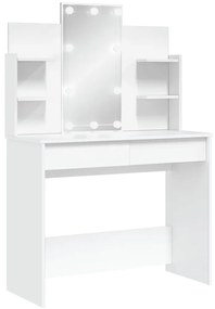 vidaXL Μπουντουάρ με LED Φώτα Λευκό 96x40x142 εκ.