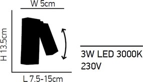 Σποτ Μονόφωτο LED Homelighting Dave 77-3521 Black/Copper