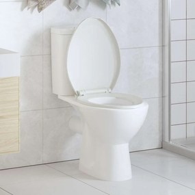 vidaXL Κάλυμμα Λεκάνης με Soft Close &amp; Quick Release Λευκό