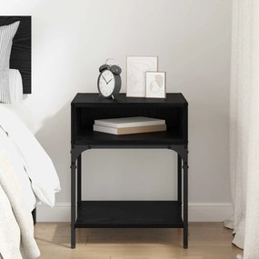 vidaXL Κομοδίνο Μαύρη Οξυά 40 x 40 x 50 cm Επεξεργασμένο Ξύλο