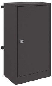 vidaXL γραμματοκιβώτιο Μαύρο 30 x 23 x 55 εκ. Ατσάλι