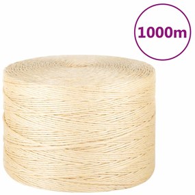 vidaXL Σχοινί 3 χιλ. 1000 μ. από 100% Σιζάλ