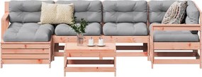 vidaXL Καναπές Κήπου Σετ 7 Τεμαχίων από Μασίφ Ψευδοτσούγκα Ελάτης