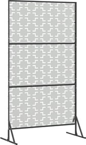 vidaXL Οθόνη Ιδιωτικότητας Γκρι 100 x 50 x 180 εκ. Ατσάλι
