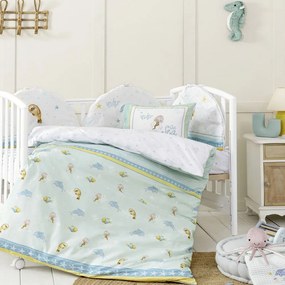 Σεντόνια Βρεφικά Sea Love (Σετ 3τμχ) Mint Nima Cradle 120x170cm 100% Βαμβάκι