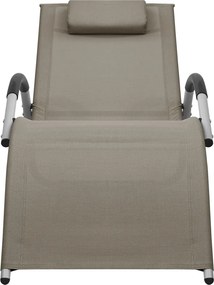 vidaXL Ξαπλώστρα Taupe / Γκρι από Textilene