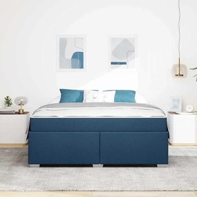 vidaXL Σκελετός Κρεβατιού Μπλε 180 x 200 cm ύφασμα