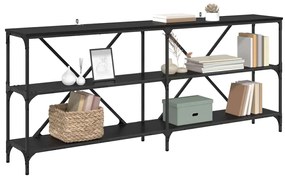 vidaXL Τραπέζι κονσόλας Μαύρη Οξυά 180 x 30 x 75 εκ Επεξεργασμένο ξύλο