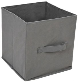 vidaXL Ντουλάπι με 3 Υφασμάτινα Συρτάρια Γκρι 34x34x101 εκ. από Ατσάλι