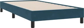 vidaXL Box Spring Κρεβάτι χωρίς στρώμα Σκούρο μπλε 80x210 cm Βελούδινο