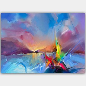 Πίνακας Καμβάς 441HPE1667 100x70cm Multi Wallity Οριζόντιοι Ξύλο, Καμβάς