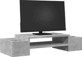 vidaXL Βάση Οθόνης με Αποθ. Γκρι Σκυρ. 70x27x15 εκ. Επεξεργ. Ξύλο