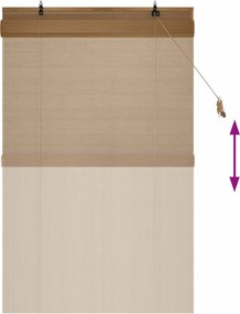 vidaXL Ρόλερ (στόρι) Καφέ 80 x 160 cm Μπαμπού