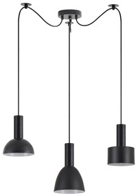 Φωτιστικό Οροφής  SE21-BL-4-BL3-MS12 ADEPT FLEX Black Pendant Black Metal Shade+ - Μέταλλο - 77-8914