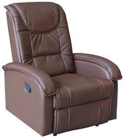 ΠΟΛΥΘΡΟΝΑ RELAX ΜΕ ΜΗΧΑΝΙΣΜΟ MASSAGE ROCCA HM0026.03 PU ΚΑΦΕ ΣΚΟΥΡΟ 80x96x97 εκ.