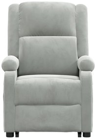 vidaXL Πολυθρόνα με Ανύψωση Ανοιχτό Γκρι Βελούδινη