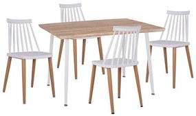 Τραπεζαρίας Σετ 5Τμχ White HM11024.01 Four Seater