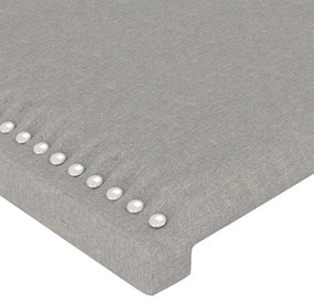 vidaXL Κεφαλάρι Ανοιχτό Γκρι 144x5x118/128 εκ. Ύφασμα