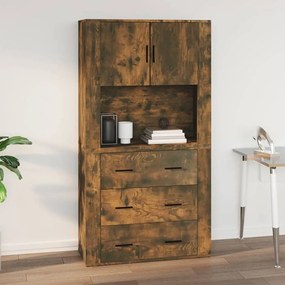 vidaXL Ντουλάπι Τοίχου Καπνιστή Δρυς 80x33x80 εκ. Επεξεργασμένο Ξύλο