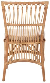 ΚΑΡΕΚΛΑ THALIN  RATTAN ΣΕ ΦΥΣΙΚΟ-ΜΑΞΙΛΑΡΙ ΣΕ ΛΕΥΚΟ 53x58x91Υεκ.