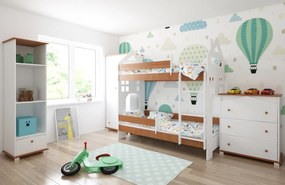 Παιδική Κουκέτα  House  White + Coffee  80x180cm  BC50027A  BabyCute (Δώρο τα Στρώματα)