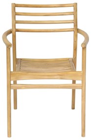 Πολυθρόνα MOOSEN Μασίφ Ξύλο Teak Φυσικό 59x60x78,5Υ εκ. 2αδα 59x60x78.5 εκ.