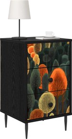 vidaXL Κομοδίνο ZAANDAM 2 τμχ. Μαύρη Δρυς 36 x 33 x 61 εκ.