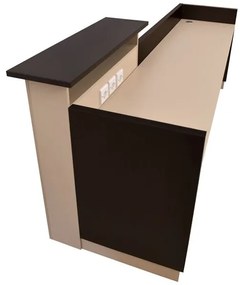 ΓΡΑΦΕΙΟ ΥΠΟΔΟΧΗΣ DALTON HM2068.01 ΜΕΛΑΜΙΝΗ ΣΕ WENGE-ΜΠΕΖ 240x80x106Υεκ.